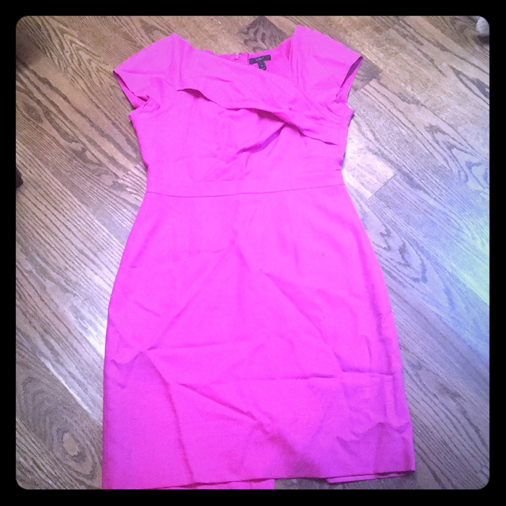 J crew pink origami dress